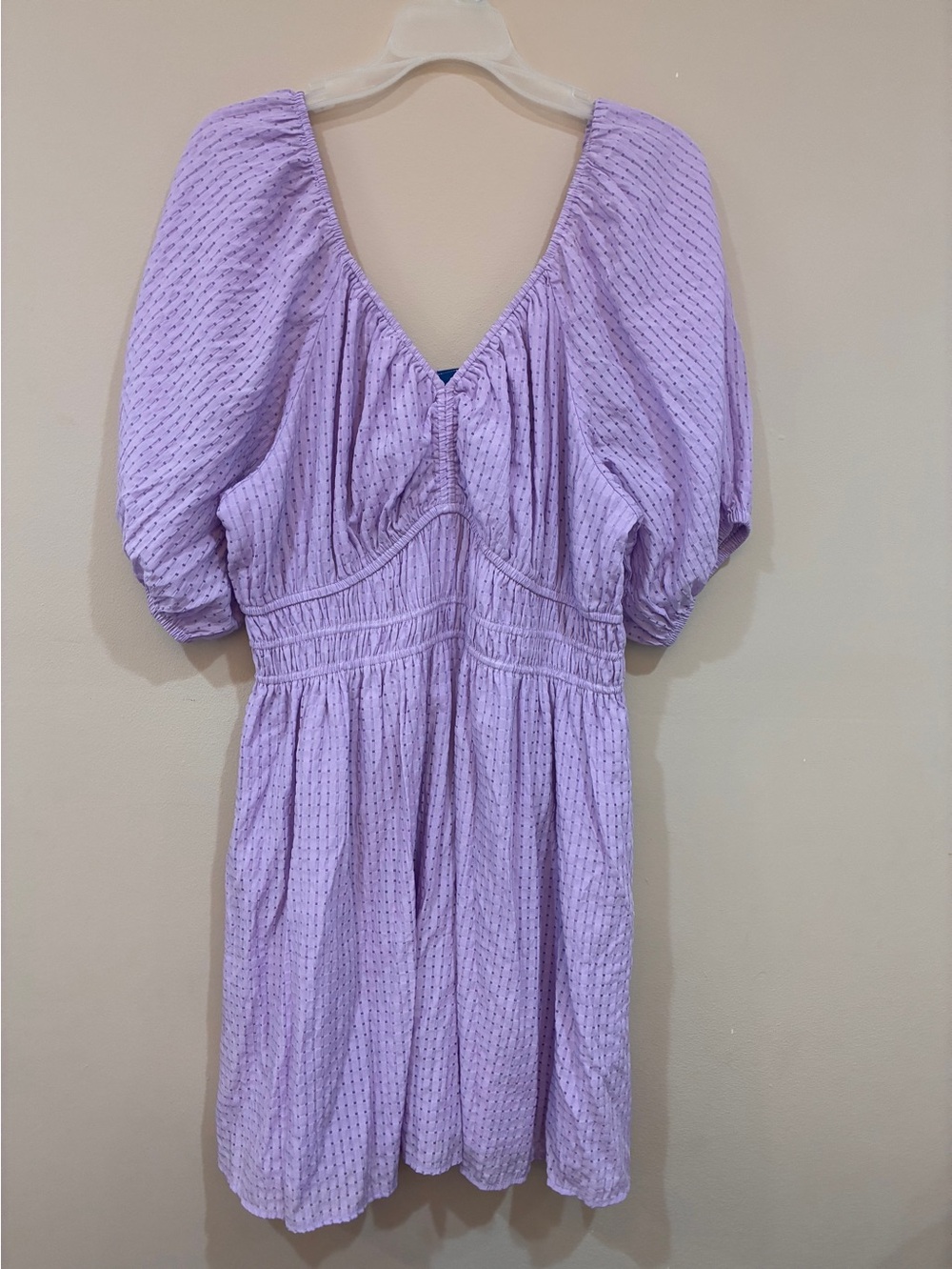 Old‎ Navy Lilac V-Neck Smocked Waist Puff Sleeve Dress